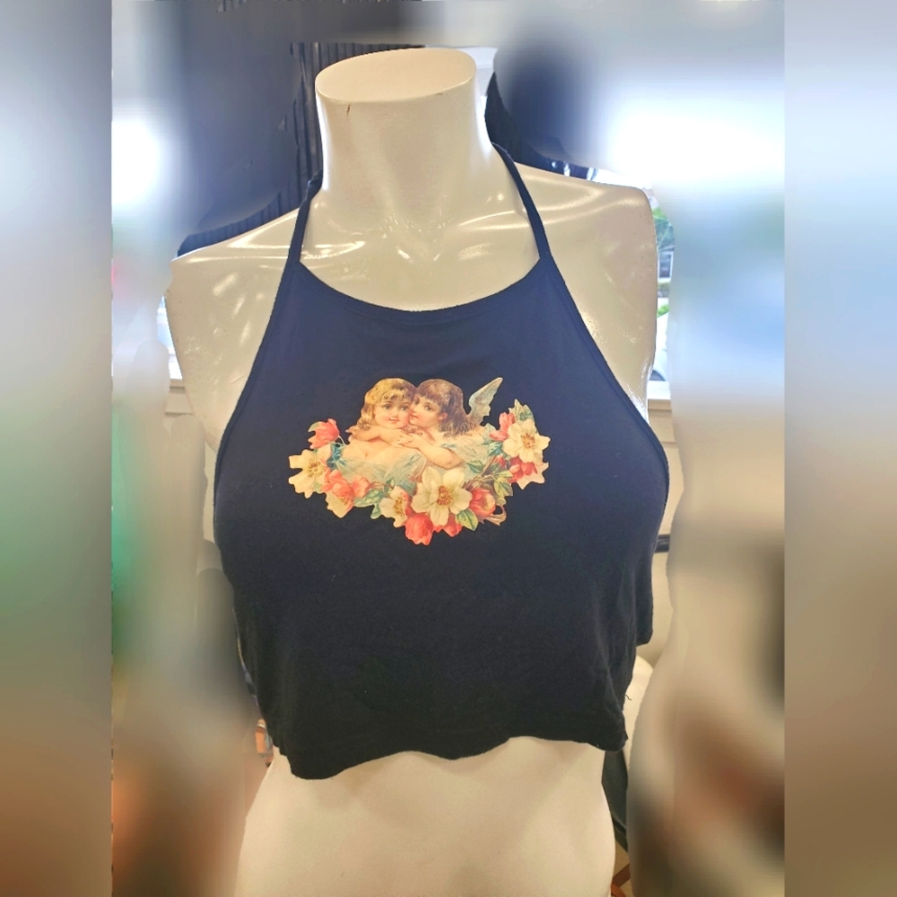 Black Angel Halter Top